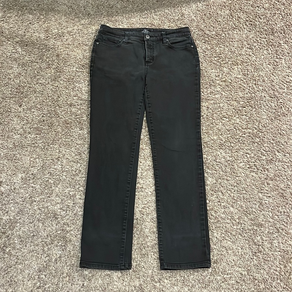Mens 30x30 black straight washed jeans